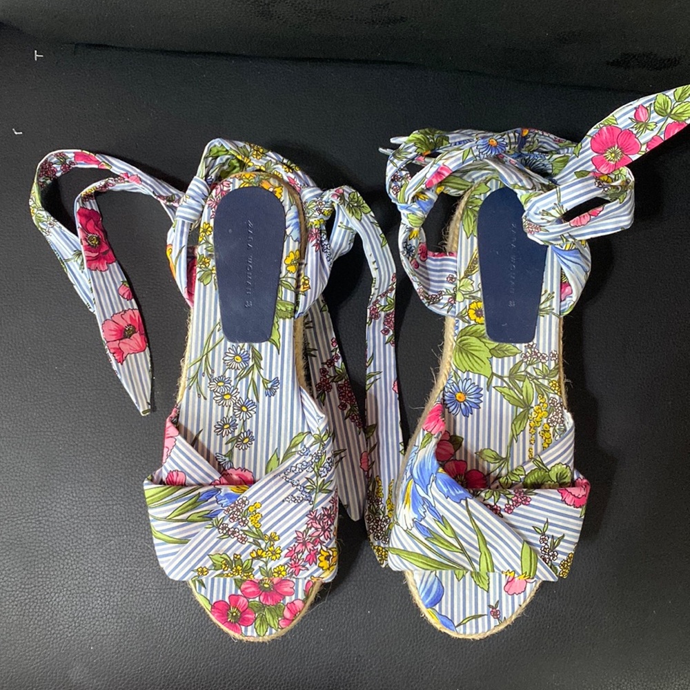 Zara floral espadrille sandals
